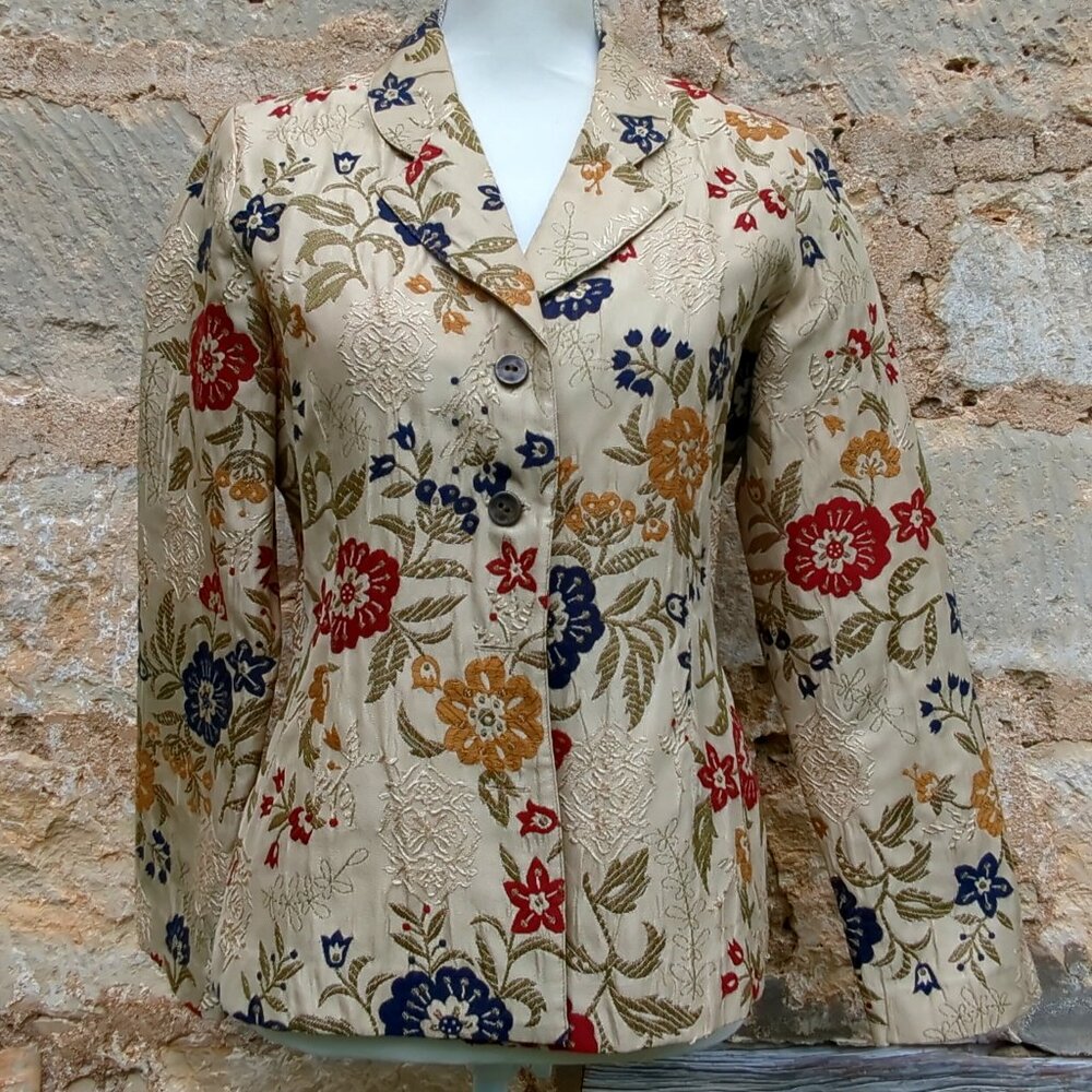 Alfred Dunner Floral Embroidered Blazer